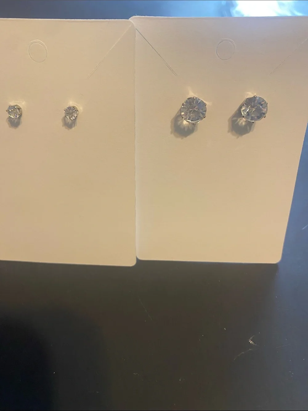 Fashion Jewelry Clear Crystal Stud Earring Duo